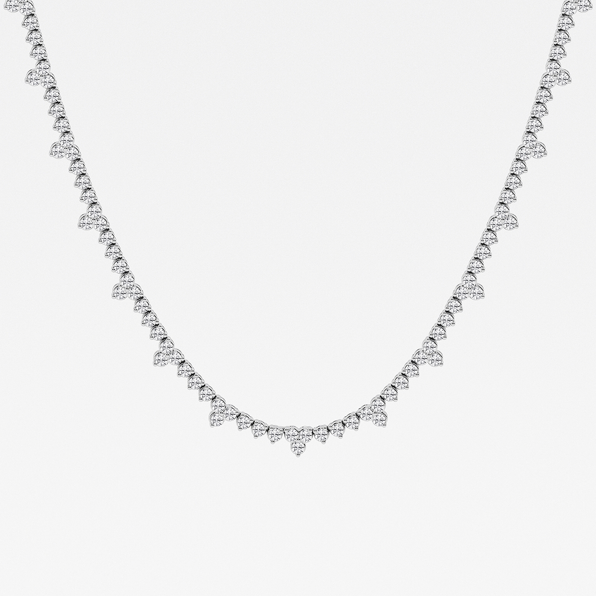 Additional Image 1 for  näas 3 ctw Round Lab Grown Diamond Prong Set Fashion Necklace